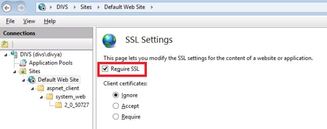 Require SSL